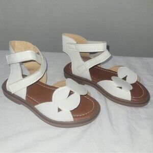 Girls Size 23 White Sandals